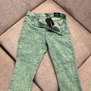 Fashion Nova Mint Green Skinny Jeans